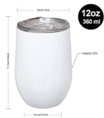 12oz MUG PARA SUBLIMAR-BLANCO - Imagen 2