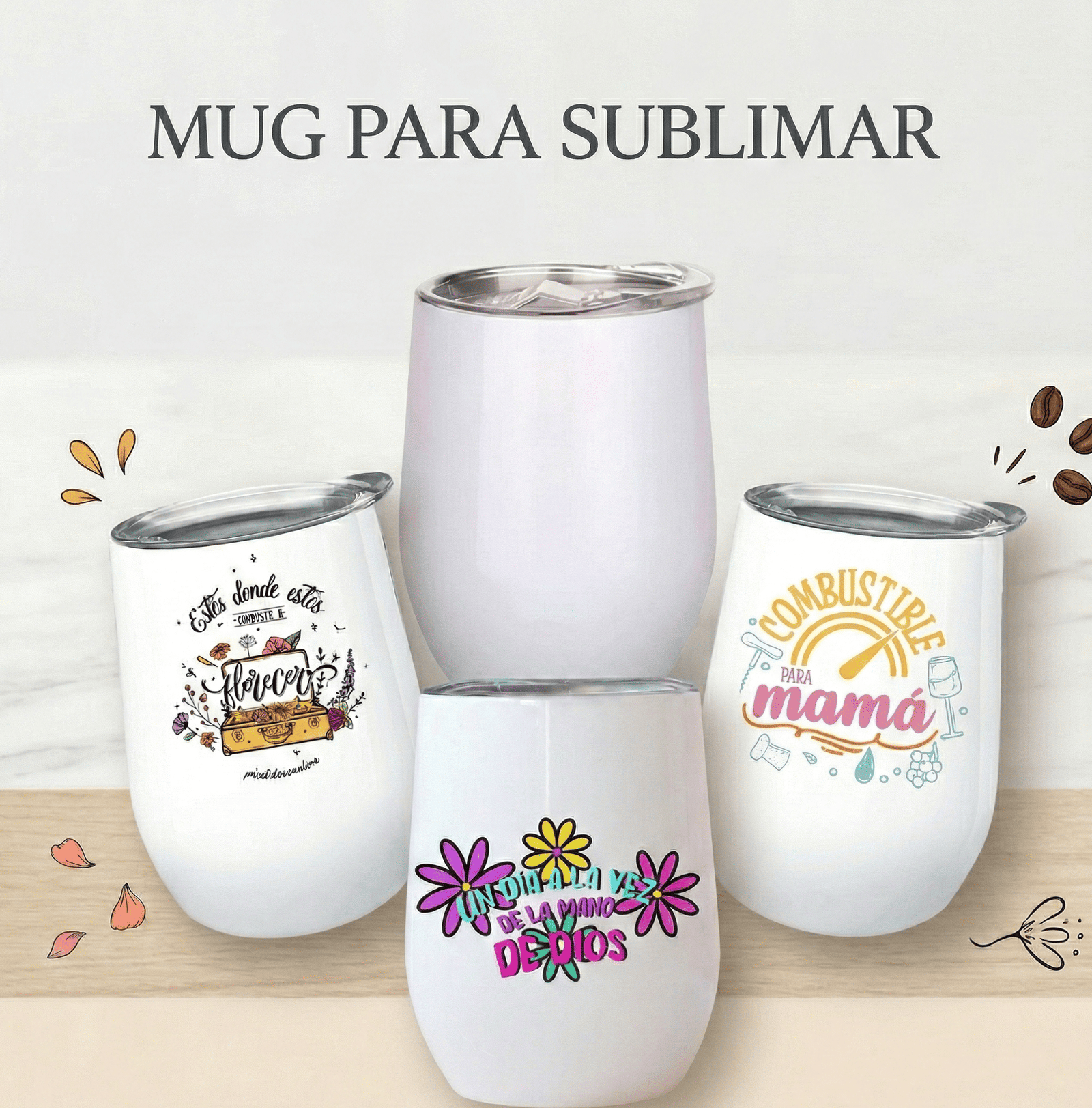 MUG PARA SUBLIMAR 12oz MUG PARA SUBLIMAR-BLANCO - Imagen 1