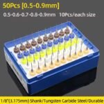 kit Mini broca PCB 0.5-0.9mm  50pcs