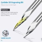 Broca PCB, vástago de 3,175 mm, forma de V