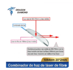Lente combinadora de haz láser fibra 20*2mm - Imagen 3