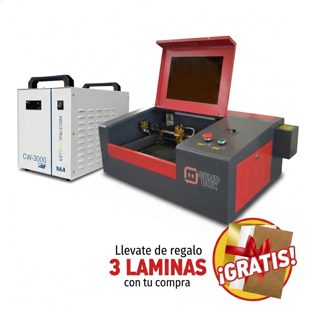 maquina 3020 + chiller Laser Co2 3020 50w + Chiller Cw 3000 - Imagen 1