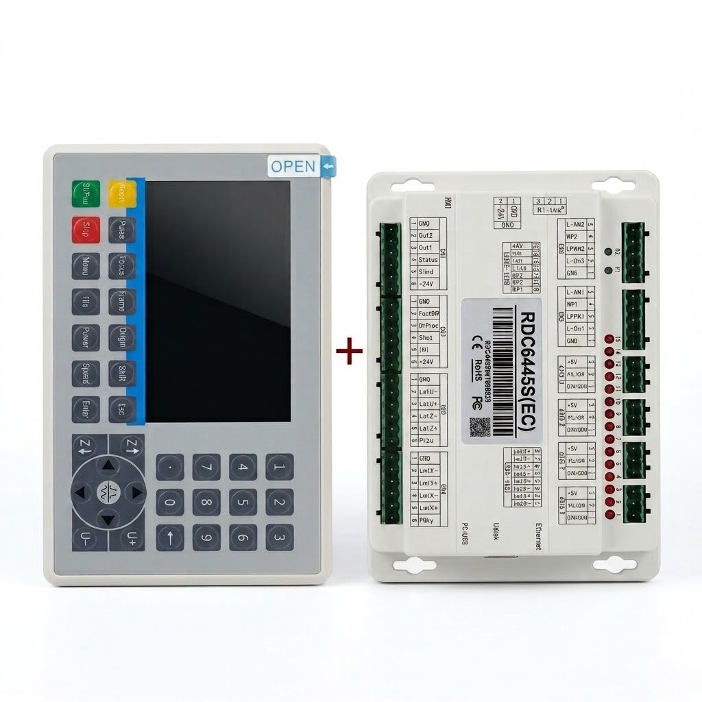 pantalla + fuente Pantalla Panel + Mainboard tarjeta control RDC6445S Ruida - Imagen 1